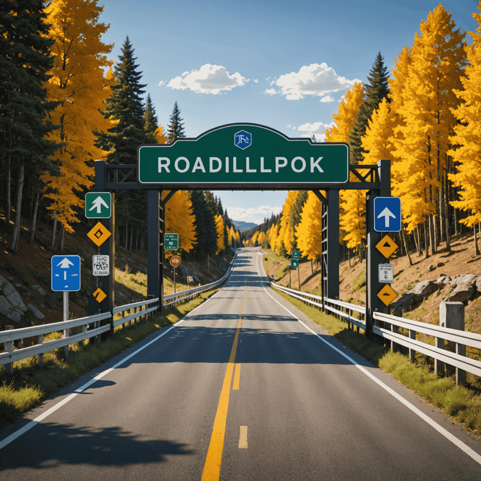 Roadlilopk.com logo featuring a stylized road and toll gate