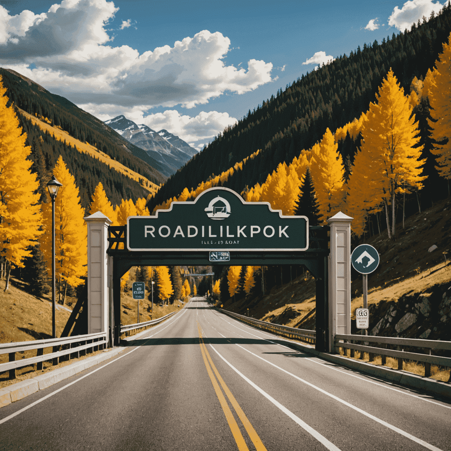 Roadlilopk.com logo featuring a stylized road and toll gate