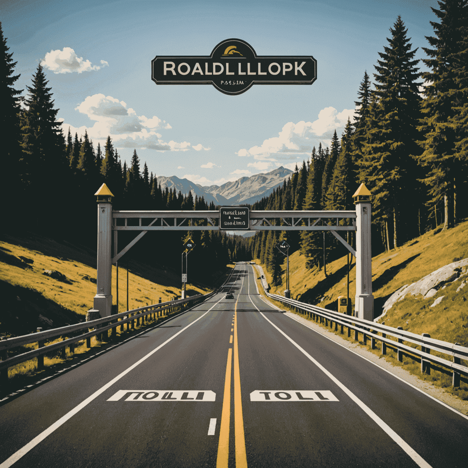 Roadlilopk.com logo featuring a stylized road and toll gate